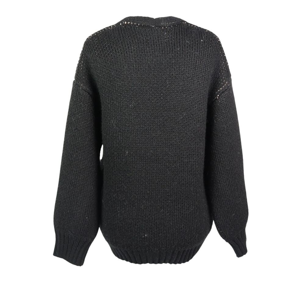 Obey Ama Skeleton Graphic Black and Cream Cardigan Sweater XS - Picture 5 of 7